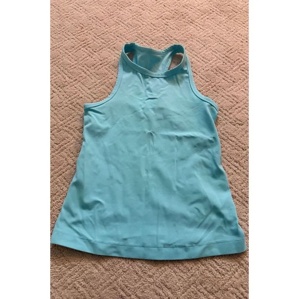 EUC Lululemon Turquoise High Neck Tank Top